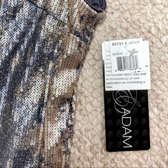 Betsy & Adam Sequin Formal Short Dress - Picture 4 of 14